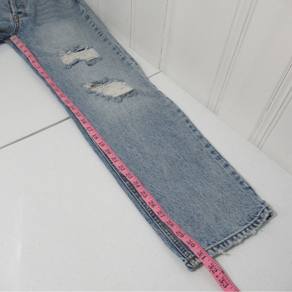 Revice Distressed Straight Leg Denim Jeans Size 28 - Picture 16 of 17